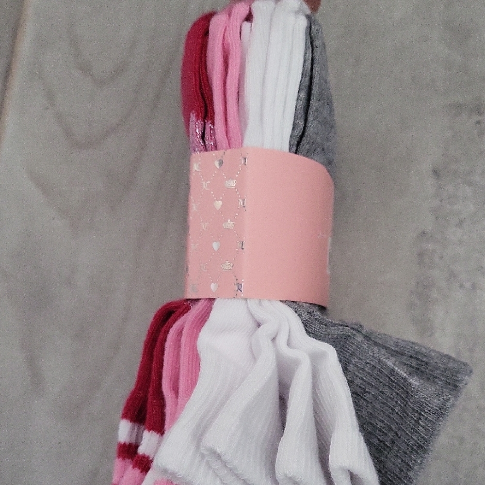 Juicy Couture Girls' Pink and White Socks - 10 Pairs Size 10 - 4 - Picture 2 of 5